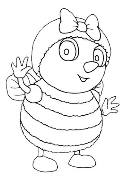 coloriage droles de petites betes l abeille mireille fait coucou